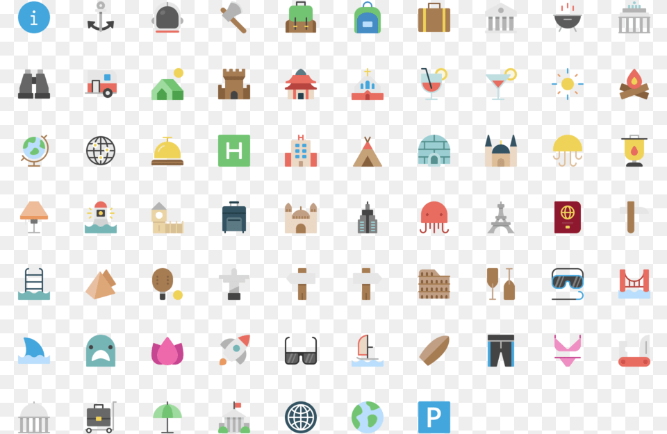 Travel Icons, Qr Code Free Png Download