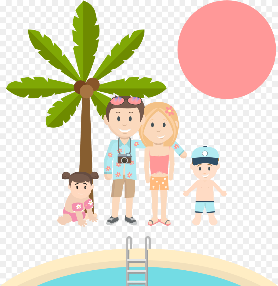 Travel Insurance Clipart Child Holiday Palm Trees, Baby, Person, Boy, Male Png