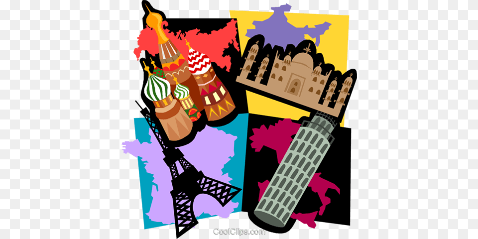 Travel Motif Paris Italy Moscow Royalty Free Vector Clip Art, Festival, Hanukkah Menorah Png