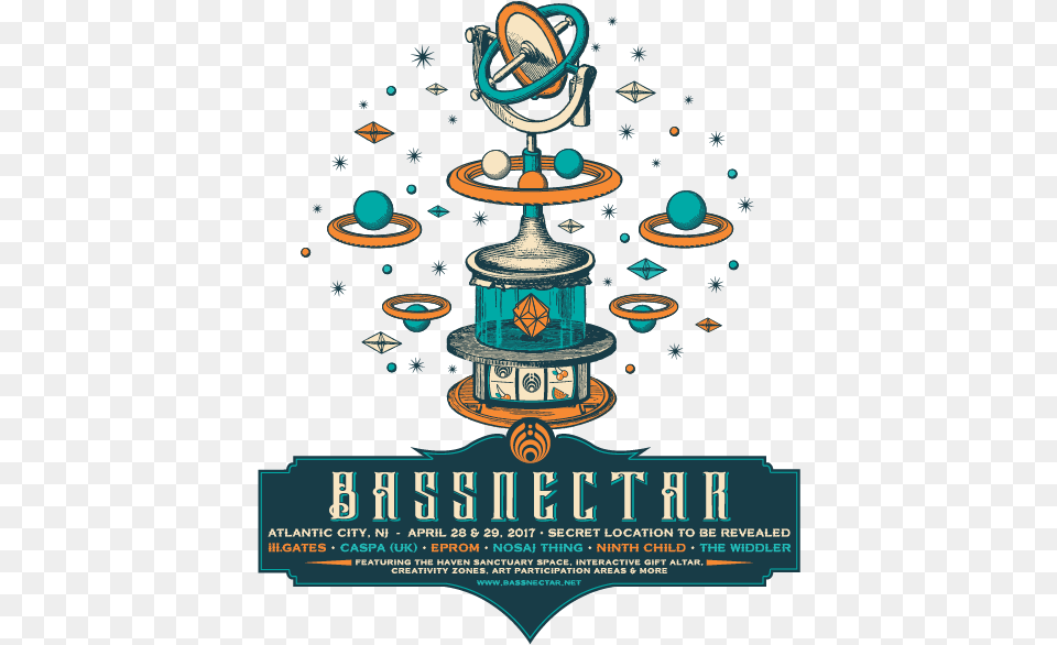 Travel Packages Bassnectar Atlantic City Poster, Advertisement, Astronomy, Outer Space Png