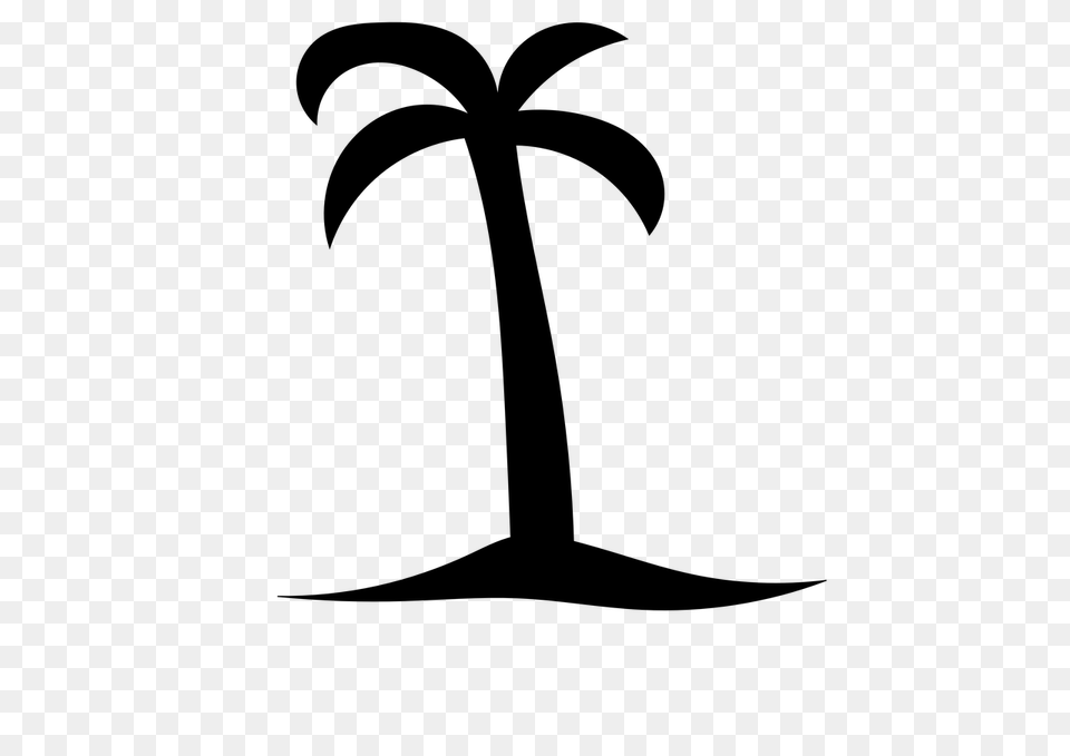 Travel Silhouette Palm Tree Beach Palm Tree, Gray Free Png