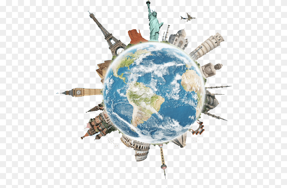 Travel The World Monuments, Astronomy, Outer Space, Planet, Globe Png