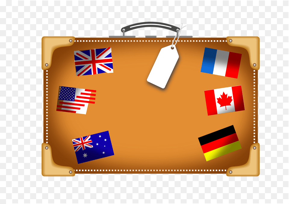 Travel Trunk Clipart, Flag Free Png Download
