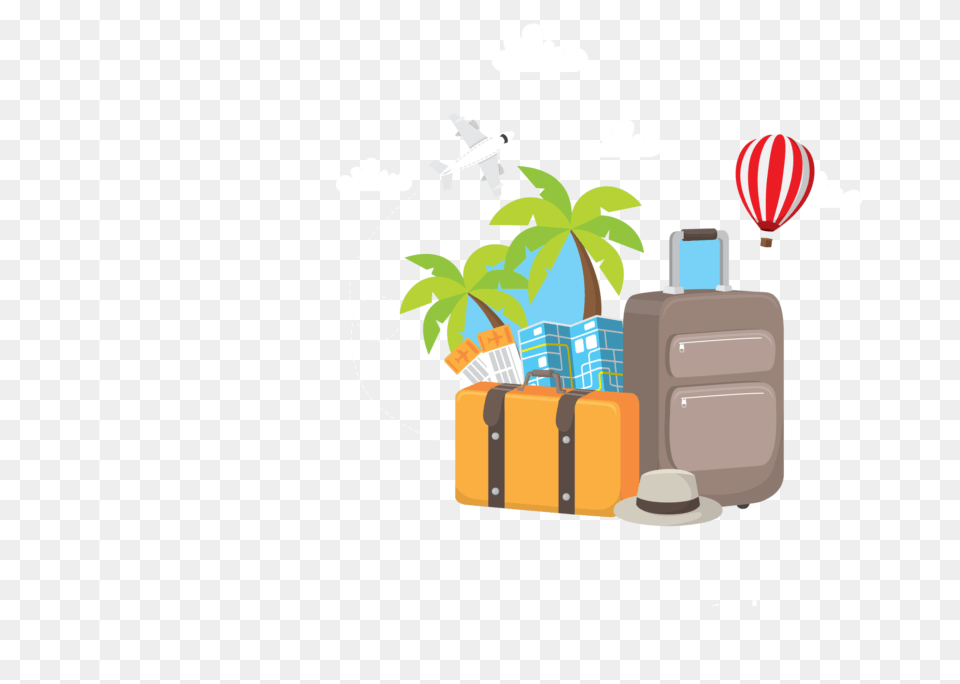 Travel Vector Travel Vector Images, Clothing, Hat, Balloon Free Png Download