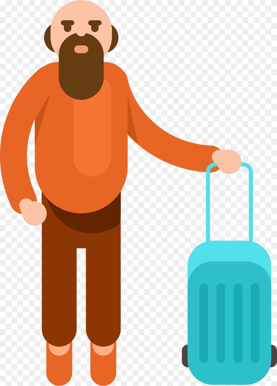 Traveler Clipart, Baggage, Suitcase, Person Free Transparent Png
