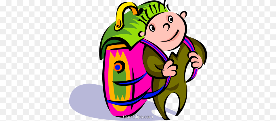 Traveler With Backpack Royalty Vector Clip Art Illustration, Bag, Animal, Bear, Mammal Free Png Download