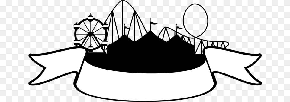 Traveling Carnival Black And White Circus Carnival Game, Stencil, Clothing, Hat Png Image