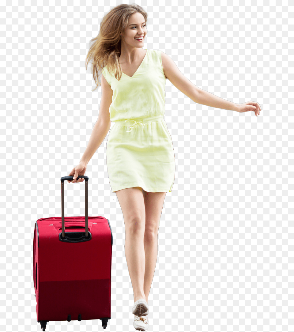 Traveling Girl Image Girl With Travel Bag, Adult, Person, Woman, Female Free Png Download