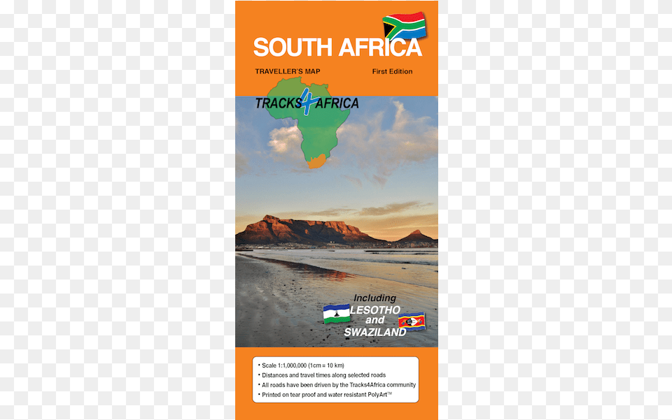 Traveller Paper Map Of South Africa Flyer, Advertisement, Poster, Nature, Outdoors Free Png Download