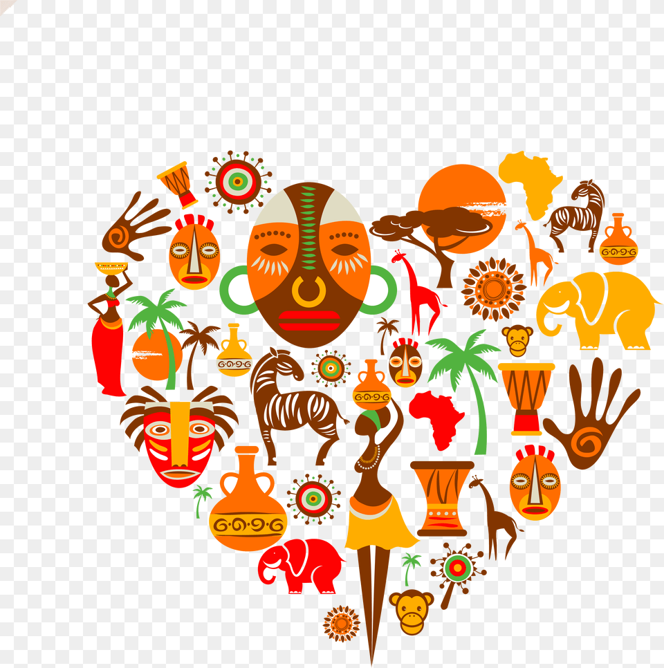 Travellogo Cameroon World Cup 2014 Heart Flask, Art, Festival, Face, Head Free Png