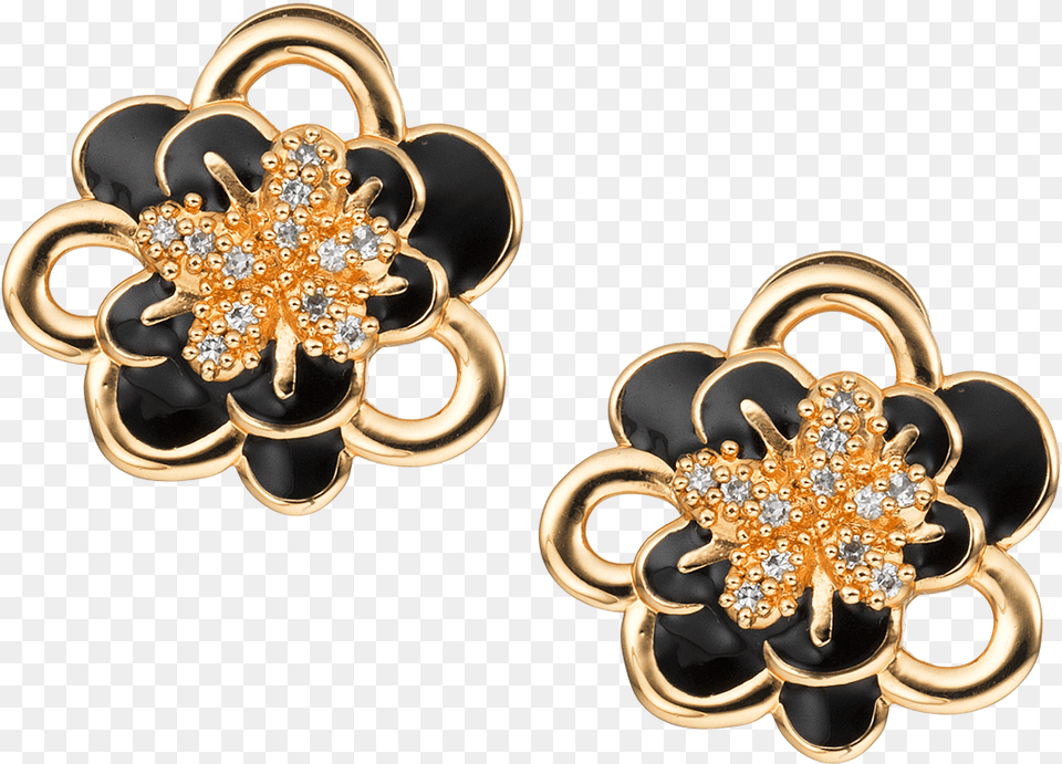 Traviata Gold Flower Omega Clip Solid, Accessories, Earring, Jewelry, Locket Free Transparent Png