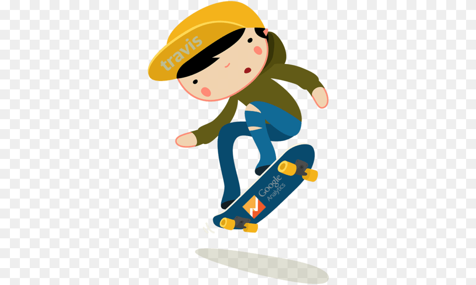 Travis Does Google Analytics Like Skateboarding, Skateboard, Baby, Person Free Png