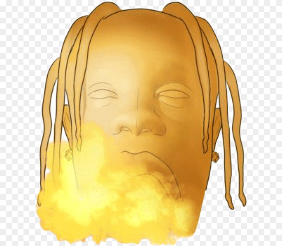 Travis Gold Smoke Freetoedit Illustration, Art, Sweater, Person, Knitwear Png Image