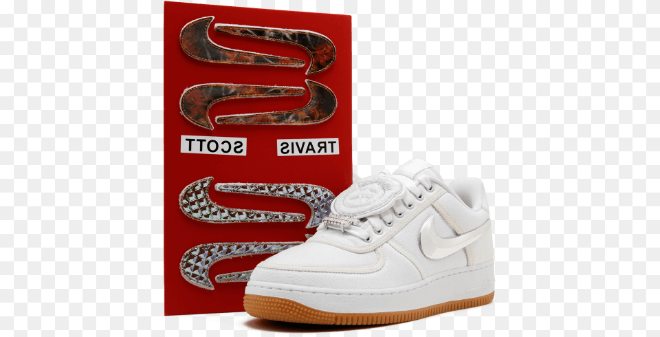 Travis Scott Air Force One, Clothing, Footwear, Shoe, Sneaker Png Image