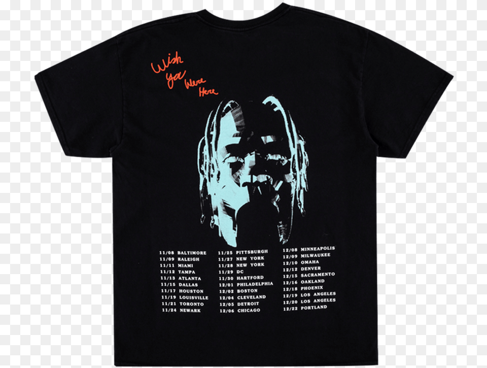 Travis Scott Astroworld Tour Tee Astroworld Tour Merch T Shirt, Clothing, T-shirt, Adult, Male Png Image