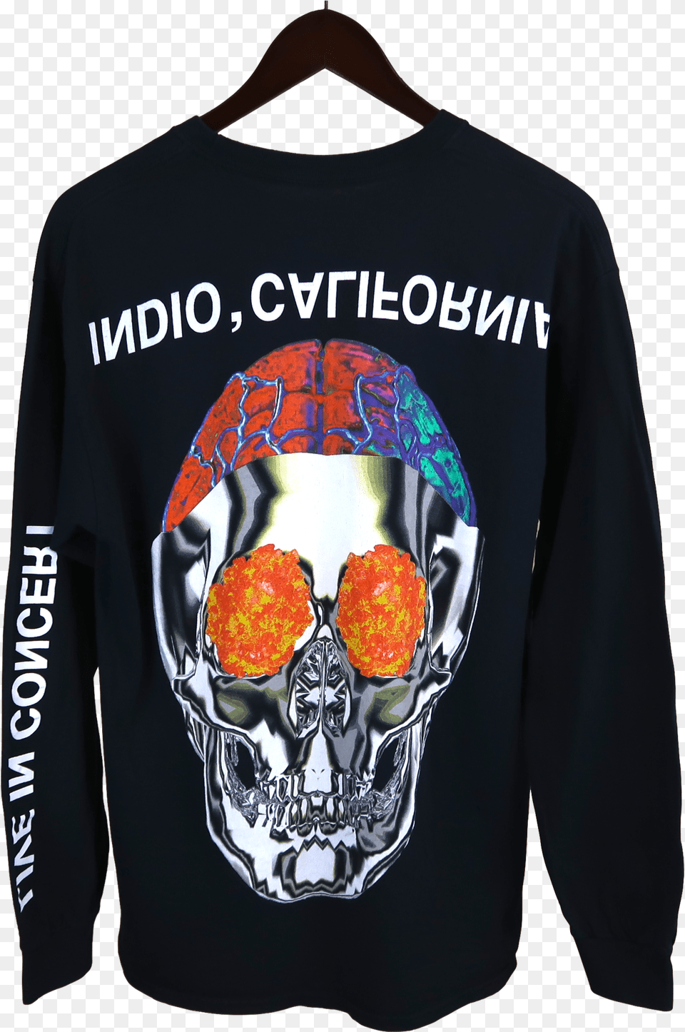 Travis Scott Coachella Long Sleeve Astroworld T Shirt, Clothing, Long Sleeve, T-shirt, Knitwear Png