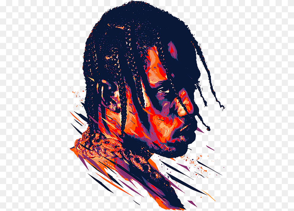 Travis Scott Digital Art, Mountain, Nature, Outdoors, Adult Png Image