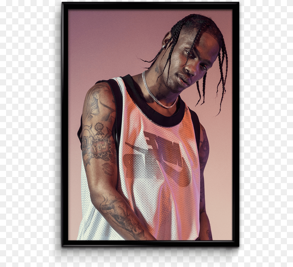 Travis Scott Nike Vapormax, Adult, Tattoo, Skin, Person Png Image