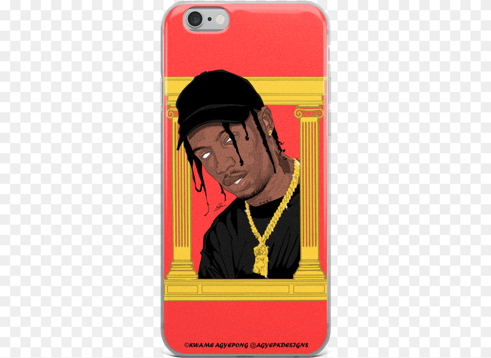 Travis Scott Phone Case Smartphone, Accessories, Necklace, Jewelry, Person Free Png