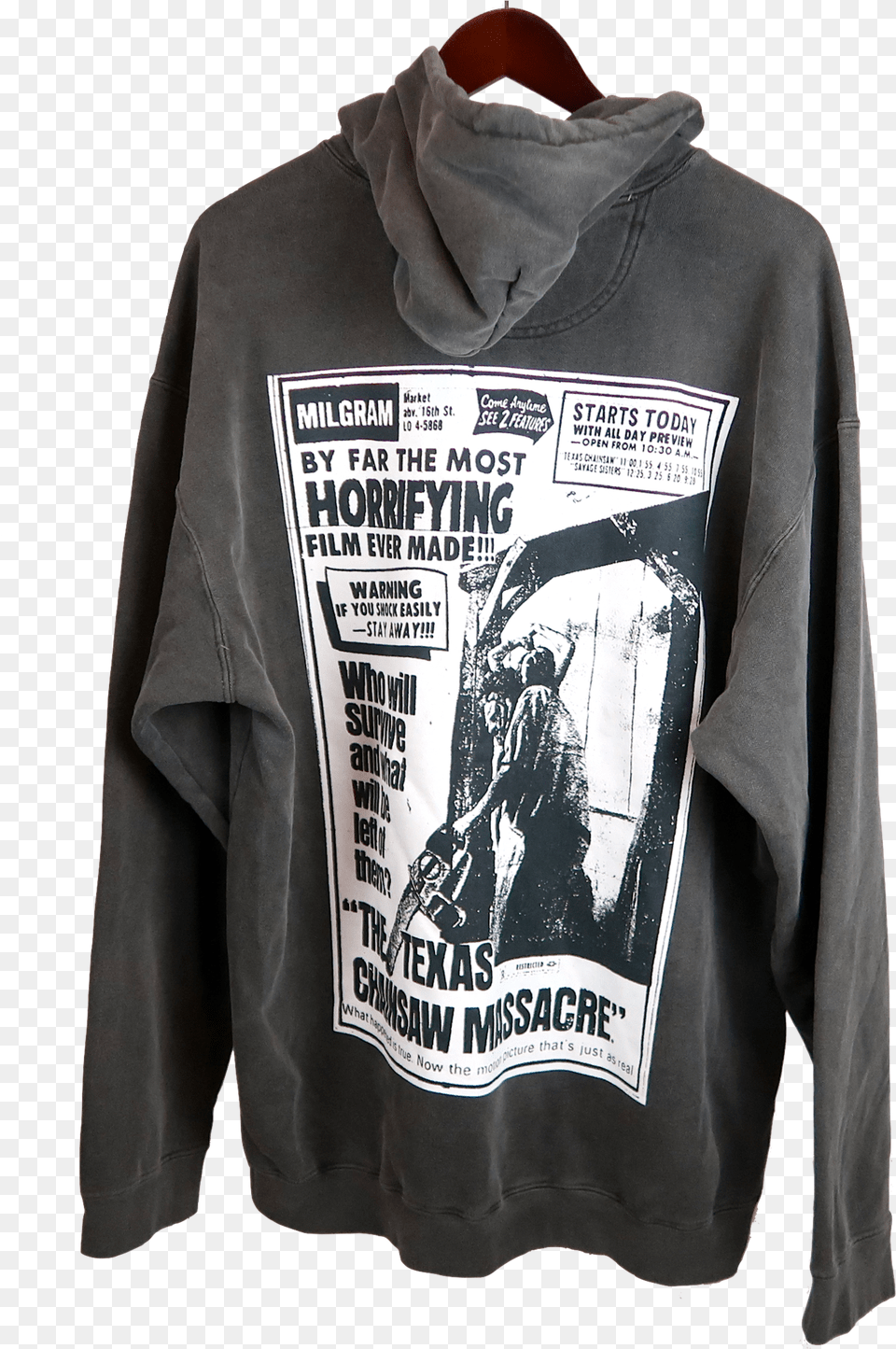 Travis Scott X Texas Chainsaw Massacre Poster Hoodie Sweatshirt, Clothing, Knitwear, Sweater, Coat Free Transparent Png