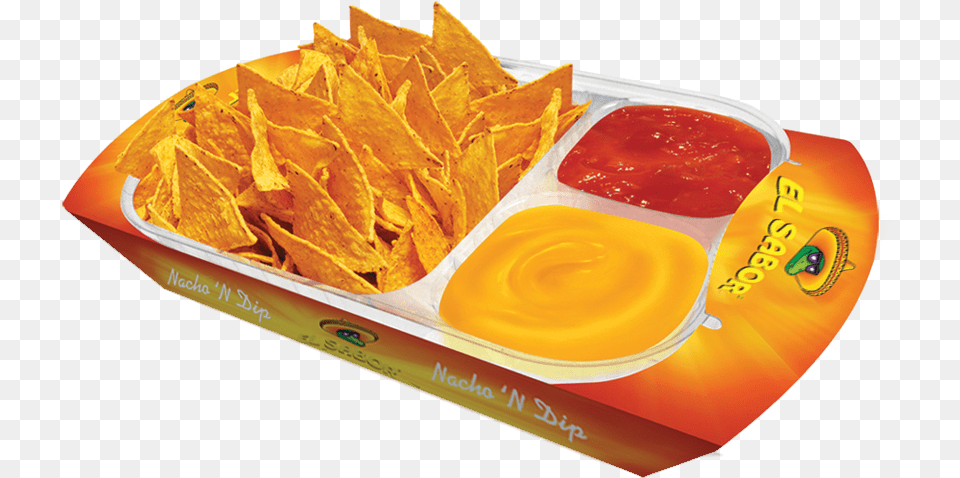 Tray W Dbl Lid View Product Nachos Tray With Dips, Food, Snack, Ketchup, Dip Free Png
