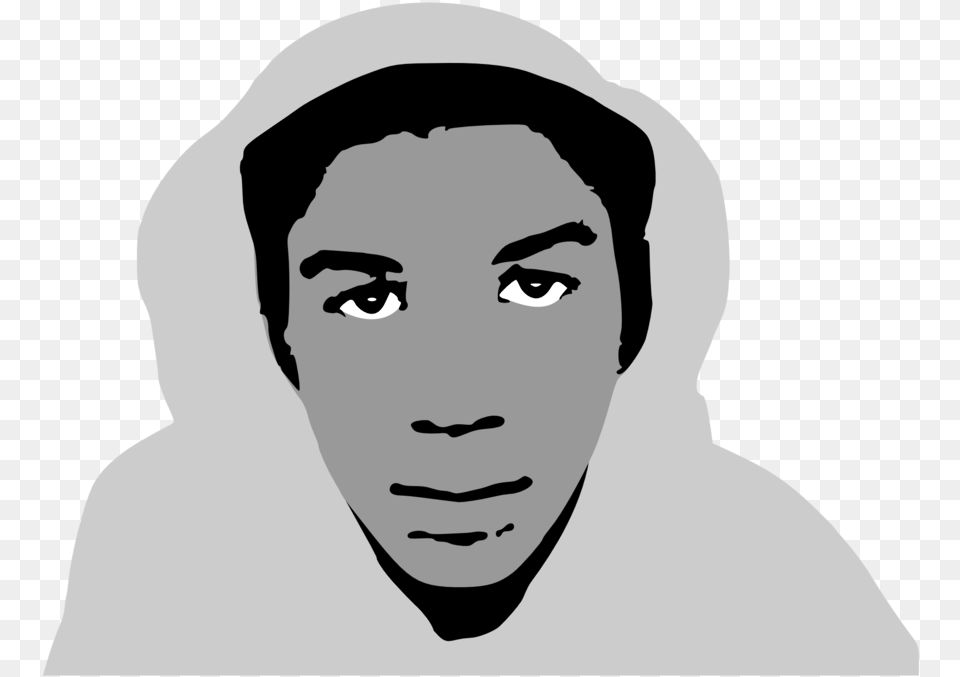 Trayvon Martin Clipart, Face, Head, Stencil, Portrait Free Png