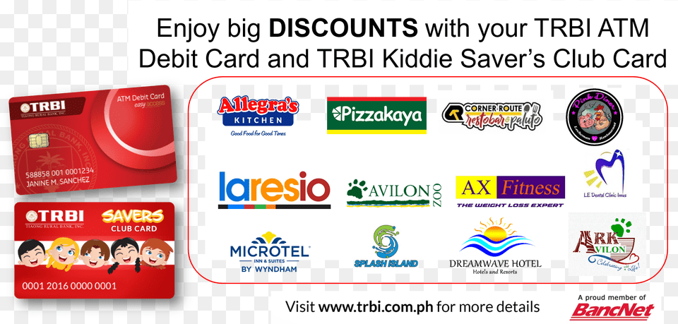 Trbi Atm Debit Card Perks And Discounts Ark Avilon Zoo, Text, Person, Credit Card, Face Png Image