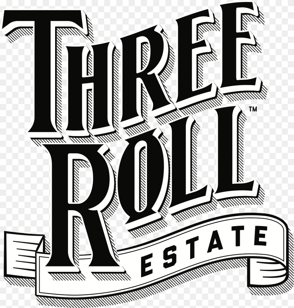 Tre Logo 1117 Logo Only Cane Land Distilling Three Roll Estate, Advertisement, Text Png