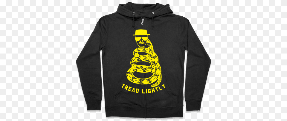 Tread Lightly Zip Hoodie Large 3ftx5ft Black Dont Tread On Me Banner Store Flag, Clothing, Knitwear, Long Sleeve, Sleeve Png