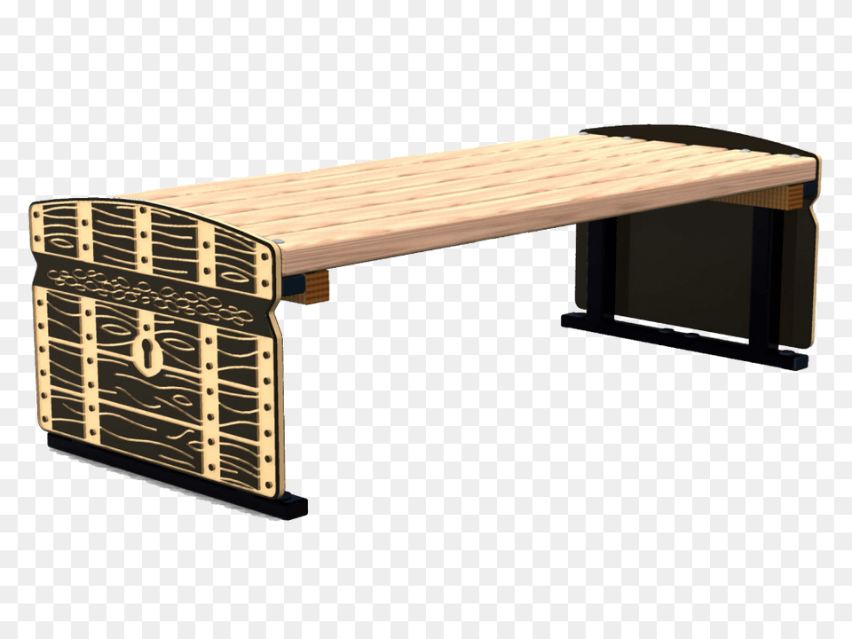 Treasure Chest Bench, Furniture, Table, Desk, Wood Free Png