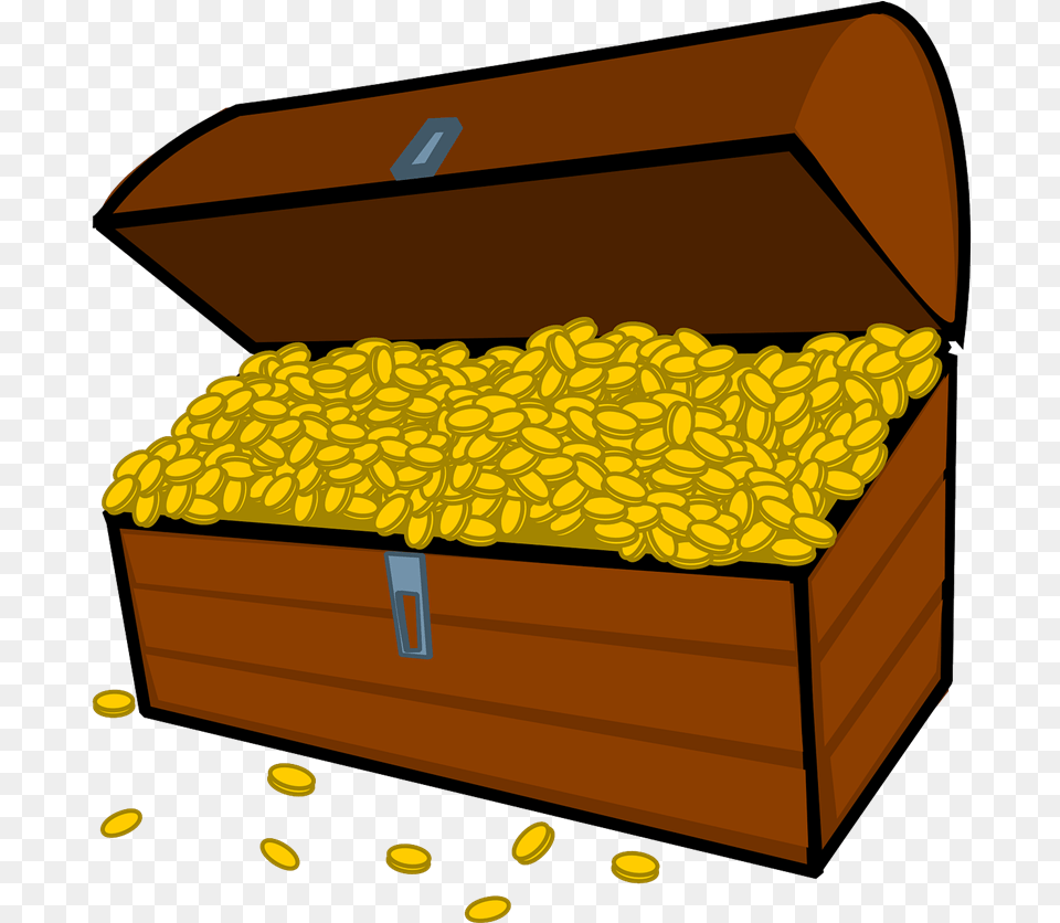 Treasure Chest Gold Clipart, Crib, Furniture, Infant Bed Free Png Download