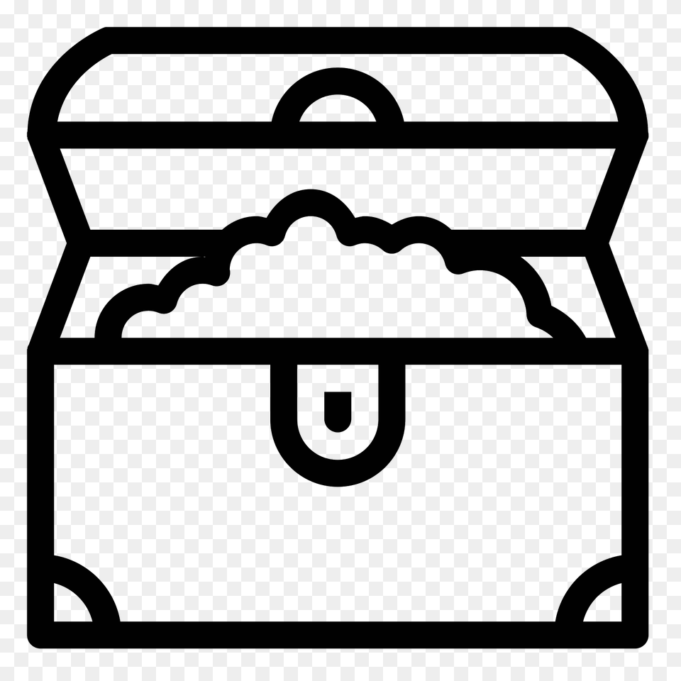 Treasure Chest Icon, Gray Free Png