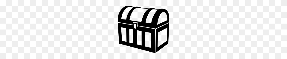 Treasure Chest Icons Noun Project, Gray Png Image