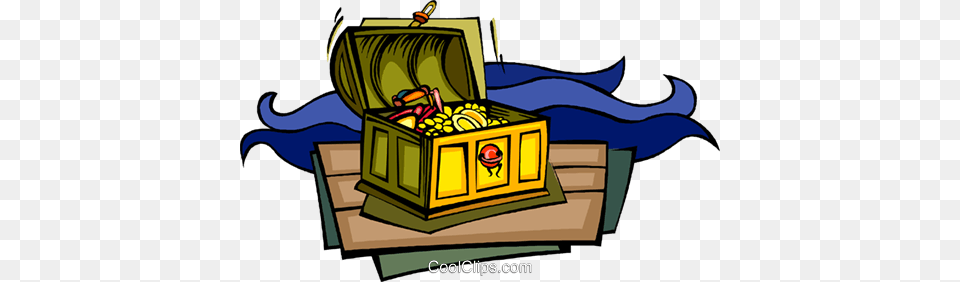 Treasure Chest Treasure Gold Pirates Royalty Vector Clip, Bulldozer, Machine Png Image