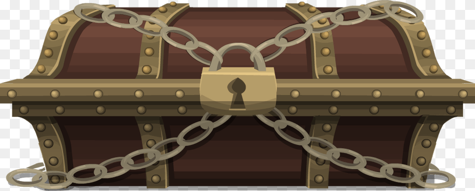 Treasure Chest With Padlock Locked Treasure Chest Background, Dynamite, Weapon Free Transparent Png