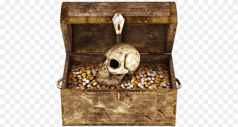 Treasure Chest With Skull Free Png Download
