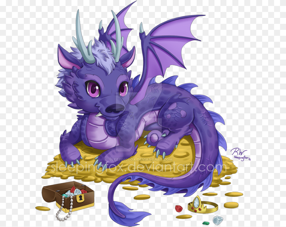 Treasure Dragon Commission By Sleepingfox Painting Free Transparent Png