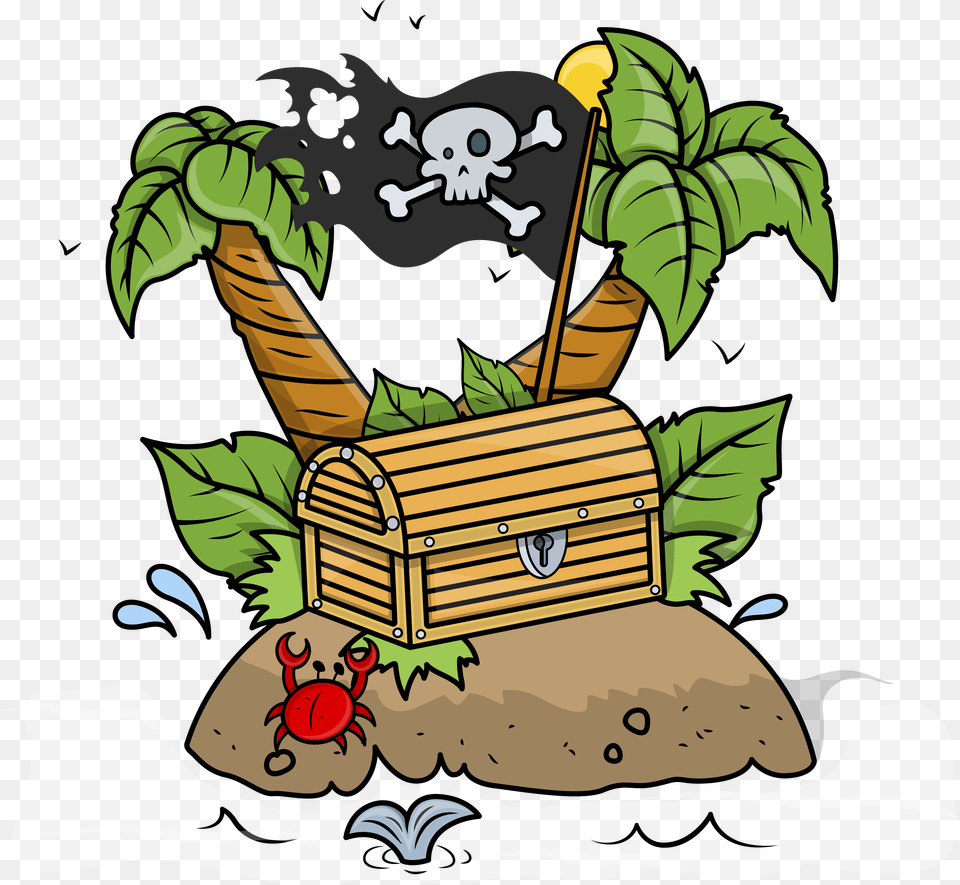 Treasure Island Hotel And Casino Cartoon Drawing Clip Pirate Treasure Chest Clipart, Leaf, Plant Free Transparent Png