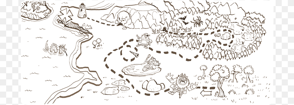 Treasure Map, Art, Doodle, Drawing, Person Free Png