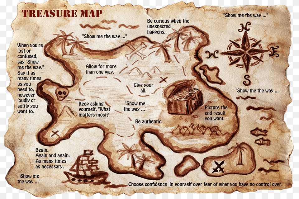 Treasure Map Of Happiness Treasure Map Tea Bag, Archaeology, Text, Adult, Bride Png Image
