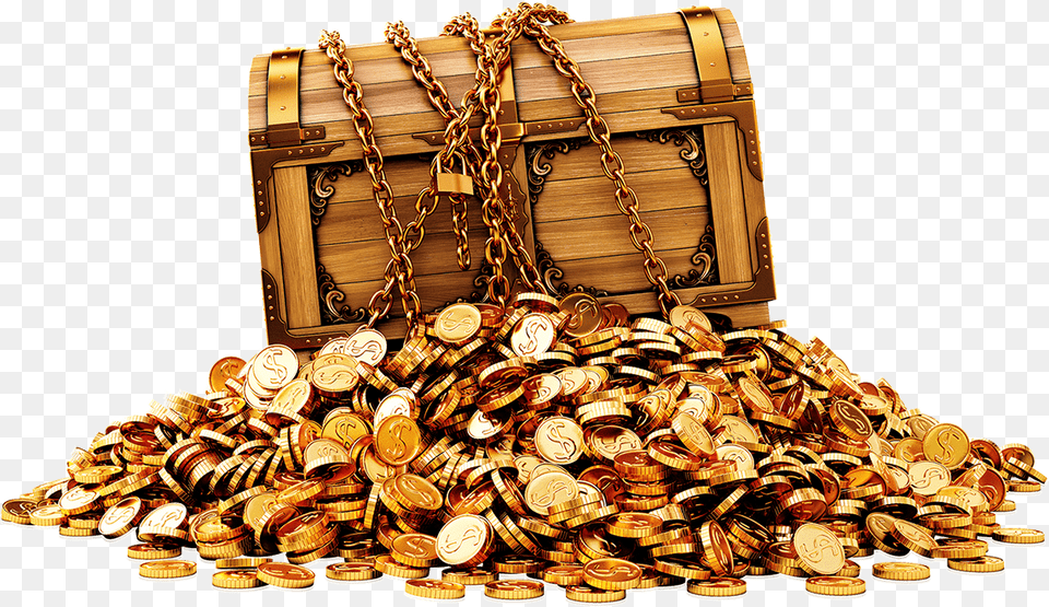 Treasure With Dollar Coins Free Transparent Png