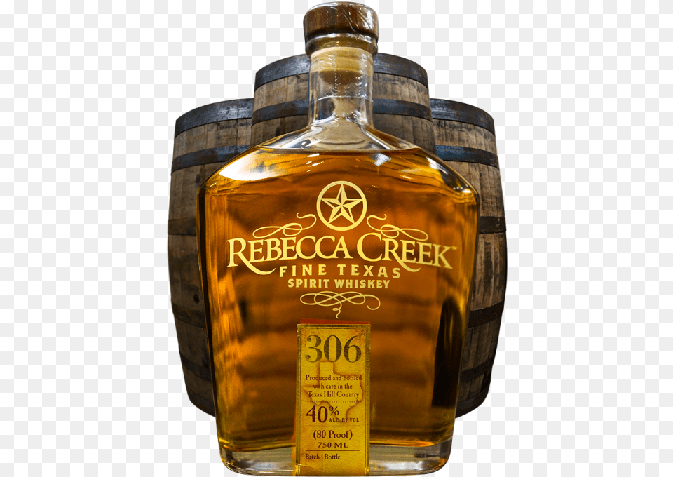 Treaty Oaks Rebecca Creek Whiskey, Alcohol, Beverage, Liquor, Whisky Free Png