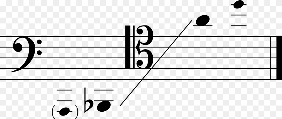Treble Bass And Tenor Clef, Gray Png