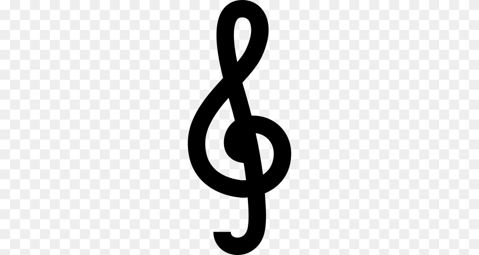 Treble Clef Icon, Gray Free Transparent Png