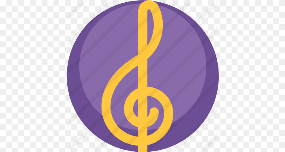 Treble Clef Music Icons Circle, Knot, Disk, Purple Free Png Download