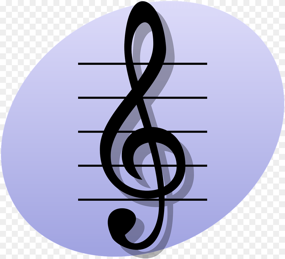 Treble Clef Music Symbol At The Beginning Of Music, Text, Disk Png