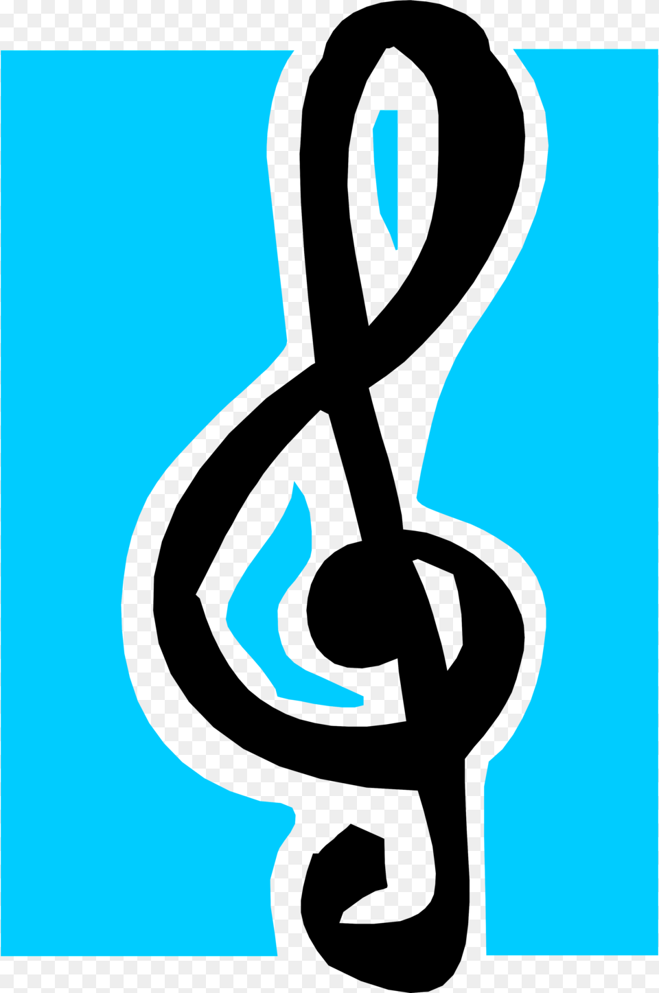 Treble Clef Music Symbol Treble Clef Clipa Rt, Silhouette, Person, Alphabet, Ampersand Png