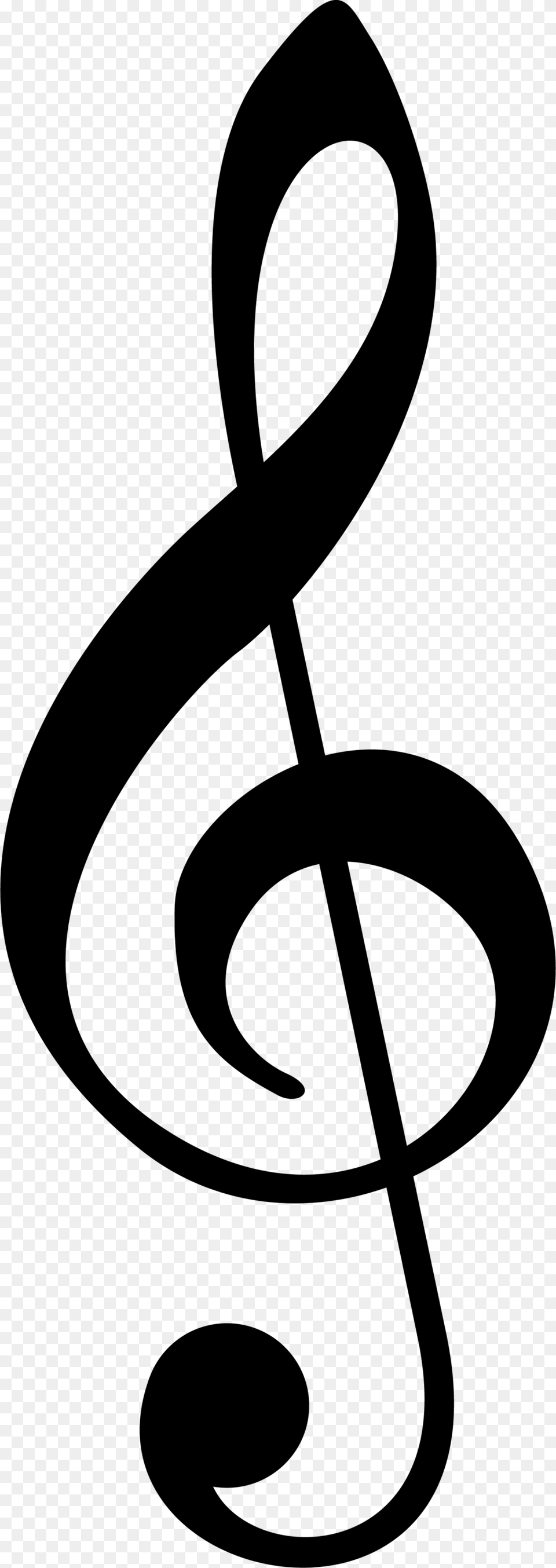 Treble Clef Music Symbols Treble Clef, Gray Free Png