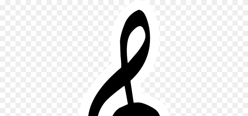 Treble Clef Pin Club Penguin Rewritten Wiki Fandom Music Notes In Circle Clipart, Alphabet, Ampersand, Symbol, Text Free Png Download