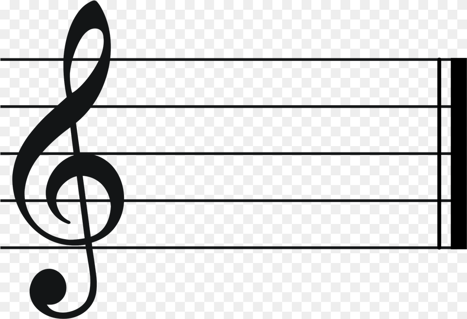 Treble Clef Staff C Major Key Signature, Text Png Image